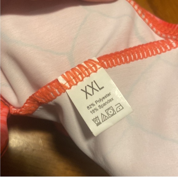 Red Flowy Mermaid Scale 2 Piece Swimsuit (NWOT) - Picture 9 of 10